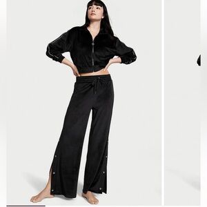 NWT Victoria’s Secret’s Blackest Black XL Diamond Valor Pants & Top Set